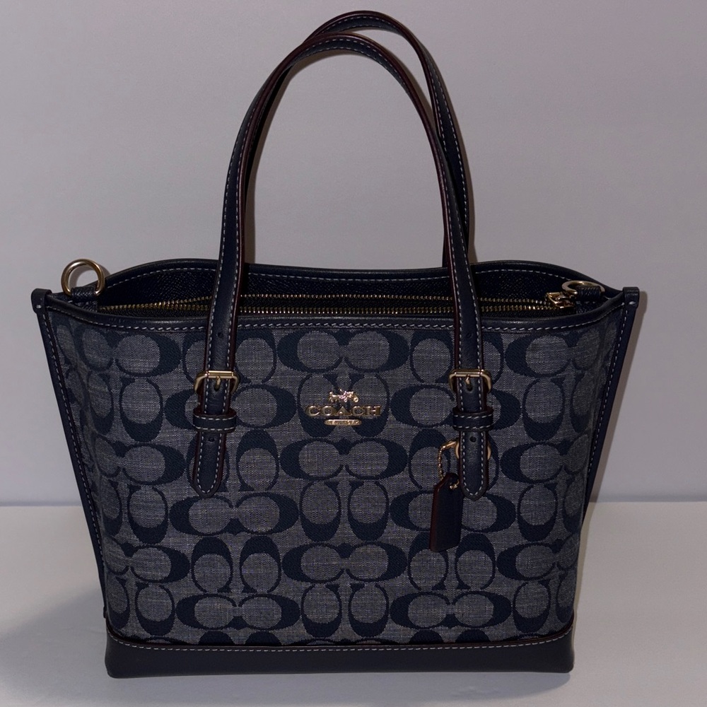 Coach Dark Blue Signature Tote